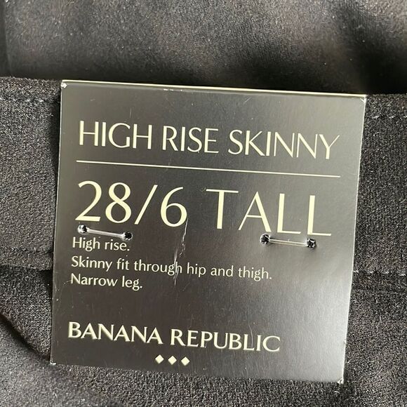 BANANA REPUBLIC Vegan Suede Skinny Jean, Black, 28/6 Tall - Picture 10 of 13